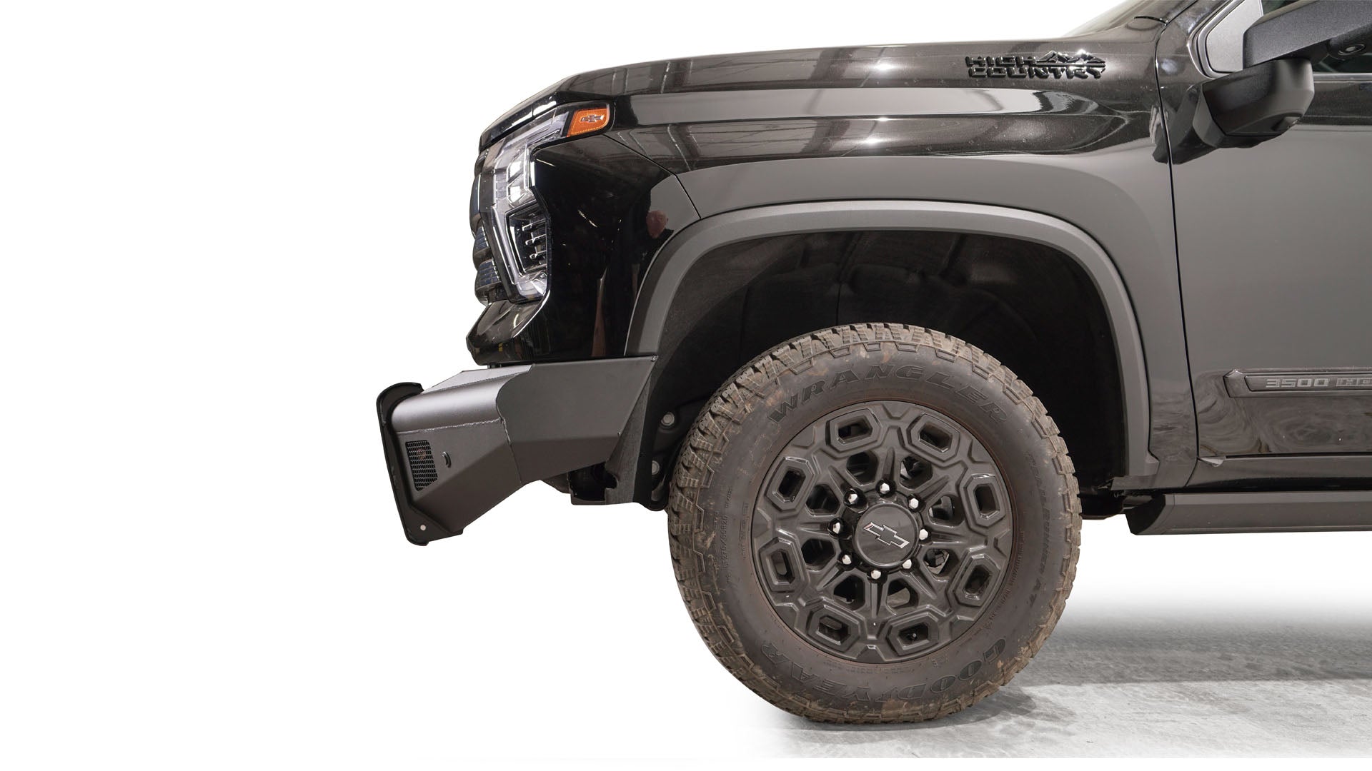 Fab Fours CH24 - Q6161 - 1 2024 Chevy Silverado 2500/3500 HD Black Steel Elite Front Bumper No Guard - Rugged Truck Gear