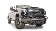 Fab Fours CH24 - Q6162 - 1 2024 Chevy Silverado 2500/3500 HD Black Steel Elite Front Bumper Pre - Runner Guard - Rugged Truck Gear
