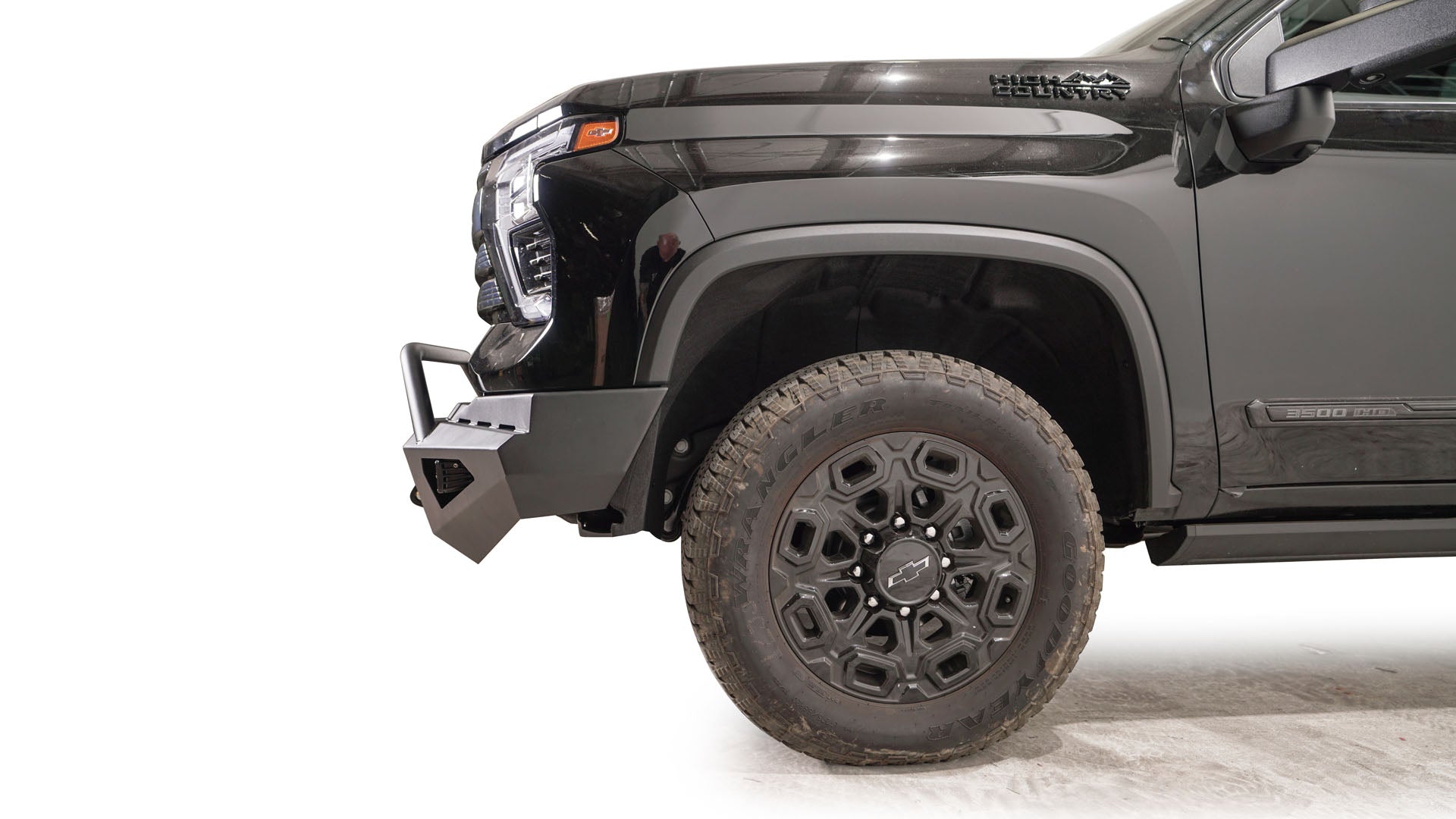 Fab Fours CH24 - RS6162 - 1 Chevy Silverado 2500/3500 HD 2024 Red Steel Front Winch Bumper Pre - Runner Guard - Rugged Truck Gear
