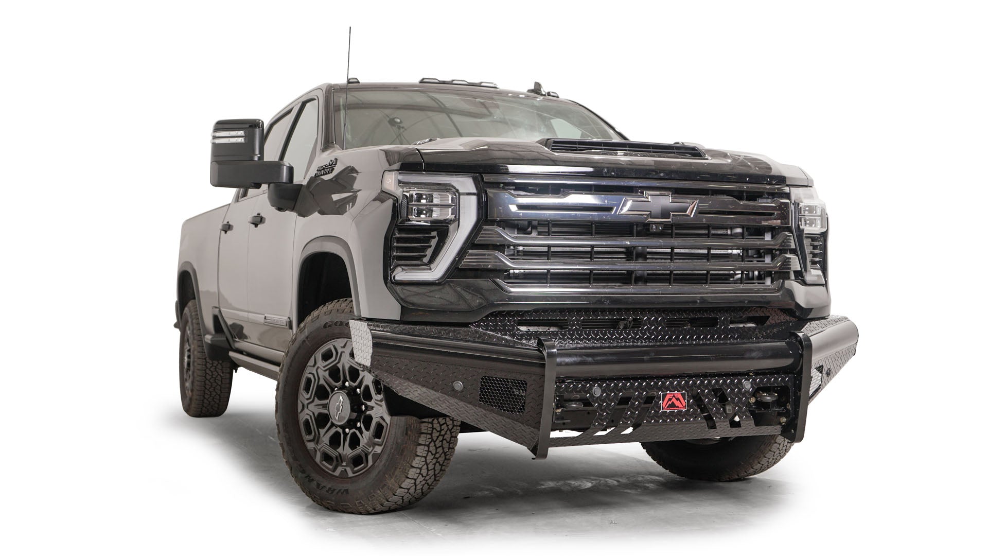 Fab Fours CH24 - S6161 - 1 Chevy Silverado 2500/3500 HD 2024 Black Steel Front Bumper No Guard - Rugged Truck Gear