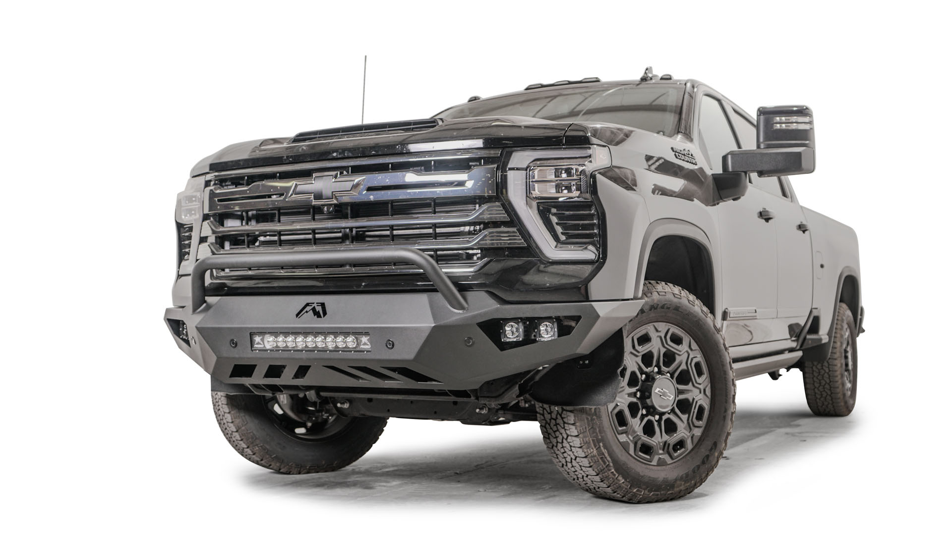 Fab Fours CH24 - V6152 - 1 Chevy Silverado 2500/3500 HD 2024 Vengeance Front Bumper Pre - Runner Guard - Rugged Truck Gear
