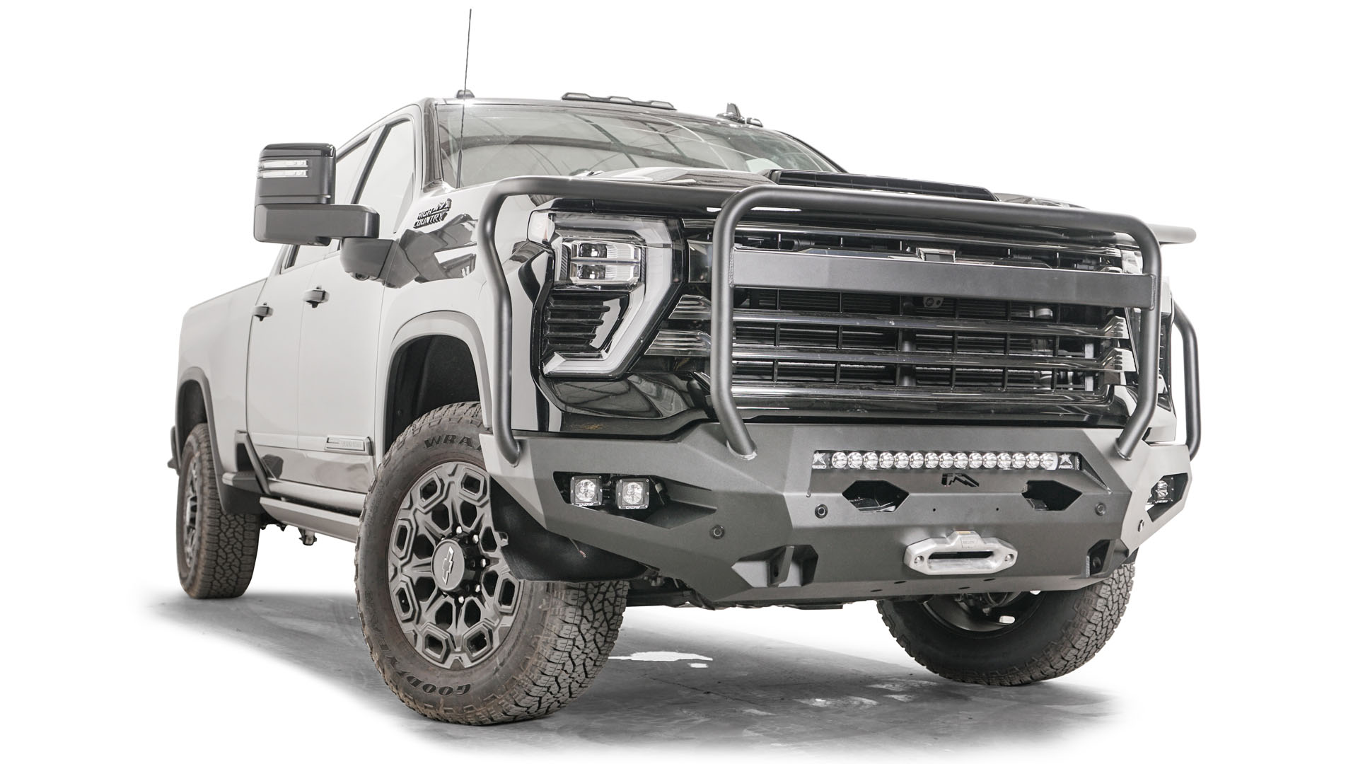 Fab Fours CH24 - X6150 - 1 2024 Chevy Silverado 2500/3500 HD Matrix Front Bumper Winch Ready Full Guard - Rugged Truck Gear