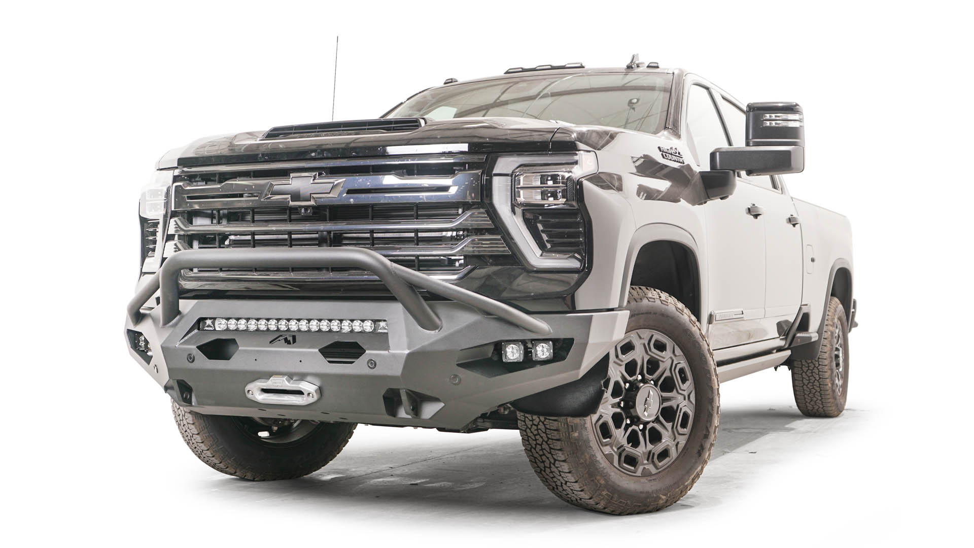 Fab Fours CH24 - X6152 - 1 2024 Chevy Silverado 2500/3500 HD Matrix Front Bumper Winch Ready Pre - Runner Guard - Rugged Truck Gear