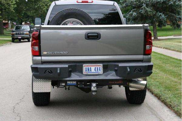 Fab Fours CH99 - W1250 - 1 Chevy Silverado 2500/3500 HD 1999 - 2007 Premium Non - Sensor Rear Bumper - Rugged Truck Gear