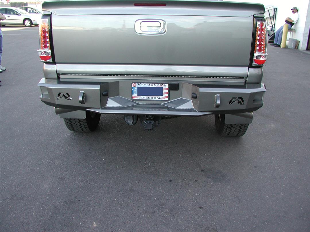 Fab Fours CH99 - W1250 - 1 GMC Sierra 2500/3500 HD 1999 - 2007 Premium Non - Sensor Rear Bumper - Rugged Truck Gear