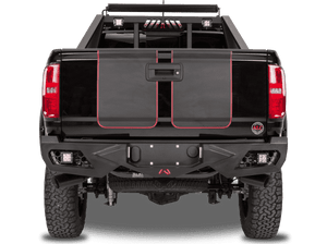 Fab Fours CS07-E1850-1 2007-2013 GMC Sierra 1500 Vengeance Rear Bumper Non-Sensor-BumperStock