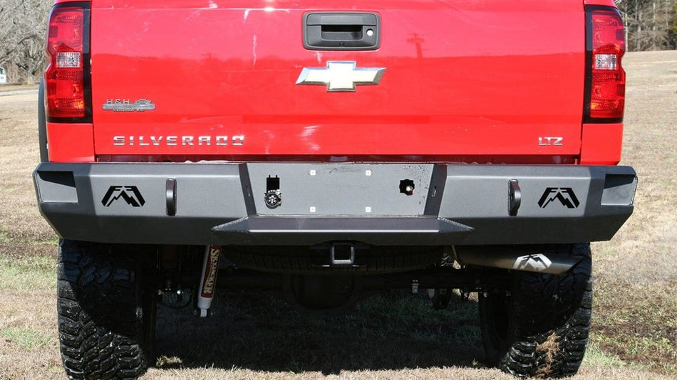 Fab Fours CS07 - W1850 - 1 2007 - 2013 GMC Sierra 1500 Premium Rear Bumper Non - Sensor - Rugged Truck Gear