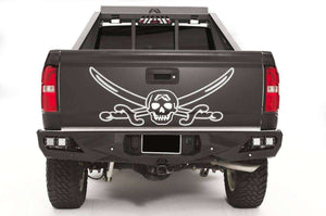 Fab Fours CS14-E3151-1 2014-2018 GMC Sierra 1500 Vengeance Rear Bumper with Sensor Holes-BumperStock