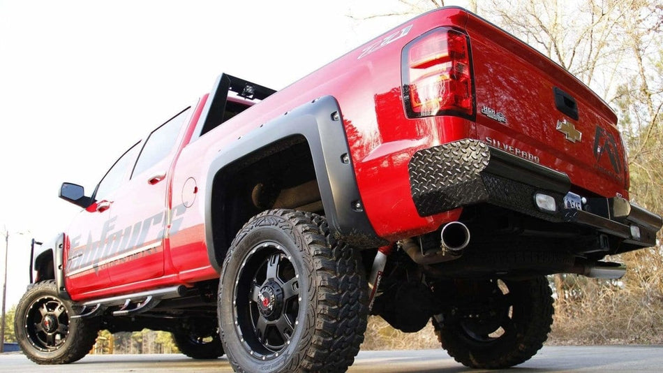 Fab Fours CS14 - T3150 - 1 2014 - 2018 GMC Sierra 1500 Black Steel Rear Bumper - Rugged Truck Gear
