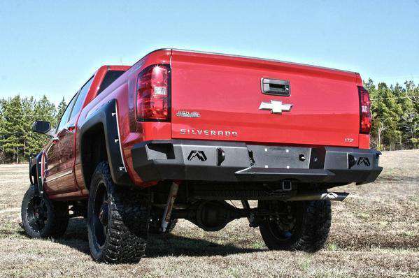 Fab Fours CS14 - W3150 - 1 2014 - 2018 Chevy Silverado 1500 Premium Rear Bumper Non - Sensor - Rugged Truck Gear