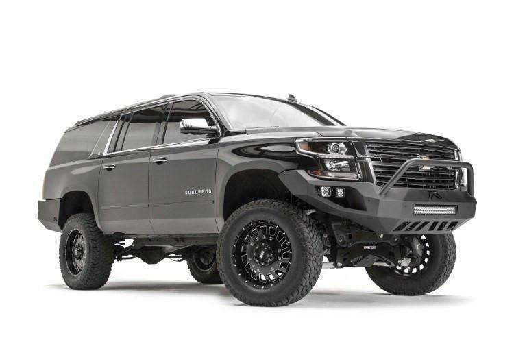 Fab Fours CS15 - D3552 - 1 Chevy Suburban 2015 - 2020 Vengeance Front Bumper Pre - Runner Guard - Rugged Truck Gear