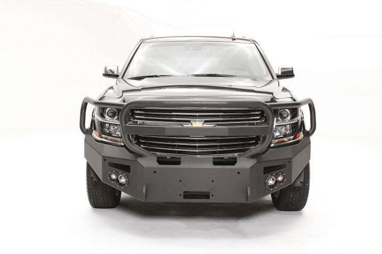 Fab Fours CS15 - F3550 - 1 Chevy Suburban 2015 - 2020 Premium Front Bumper Sensor Winch Ready Full Guard - Rugged Truck Gear