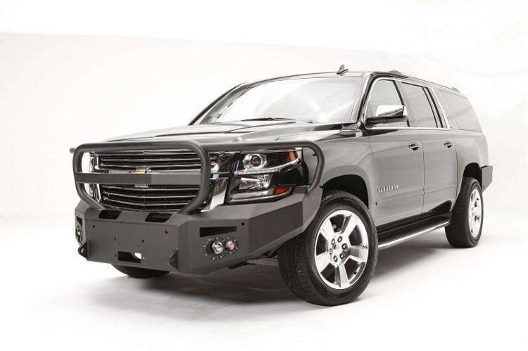 Fab Fours CS15 - F3550 - 1 Chevy Suburban 2015 - 2020 Premium Front Bumper Sensor Winch Ready Full Guard - Rugged Truck Gear
