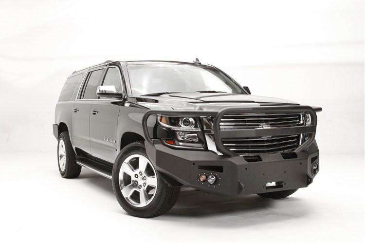 Fab Fours CS15 - F3550 - 1 Chevy Suburban 2015 - 2020 Premium Front Bumper Sensor Winch Ready Full Guard - Rugged Truck Gear
