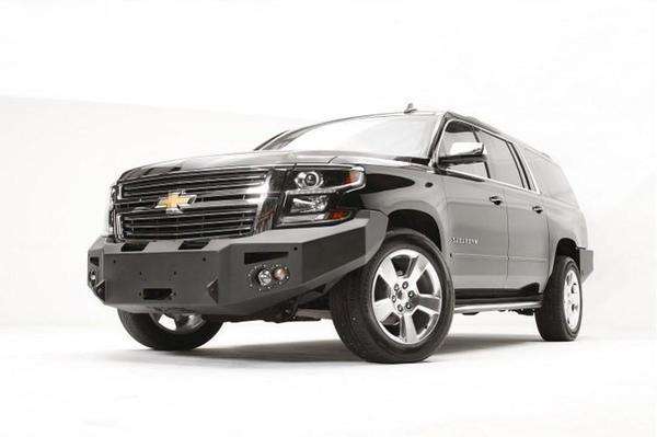 Fab Fours CS15 - F3551 - 1 Chevy Suburban 2015 - 2020 Premium Front Bumper Sensor Winch Ready No Guard - Rugged Truck Gear