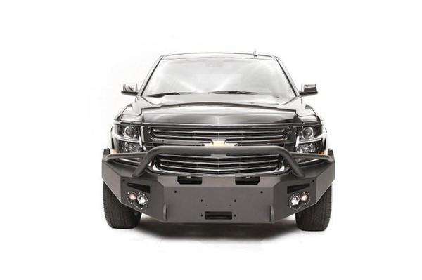 Fab Fours CS15 - F3552 - 1 Chevy Suburban 2015 - 2020 Premium Front Bumper Sensor Winch Ready Pre - Runner Guard - Rugged Truck Gear