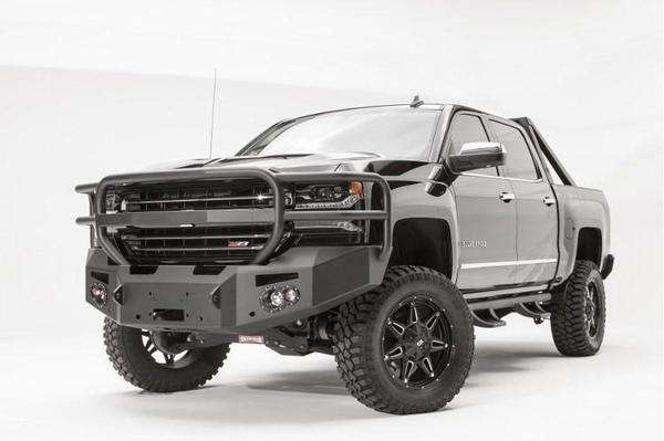 Fab Fours CS16 - F3850 - 1 Chevy Silverado 1500 2016 - 2018 Premium Front Bumper Winch Ready Full Guard - Rugged Truck Gear