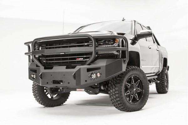 Fab Fours CS16 - F3850 - 1 Chevy Silverado 1500 2016 - 2018 Premium Front Bumper Winch Ready Full Guard - Rugged Truck Gear