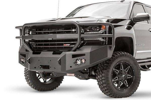 Fab Fours CS16 - F3850 - 1 Chevy Silverado 1500 2016 - 2018 Premium Front Bumper Winch Ready Full Guard - Rugged Truck Gear