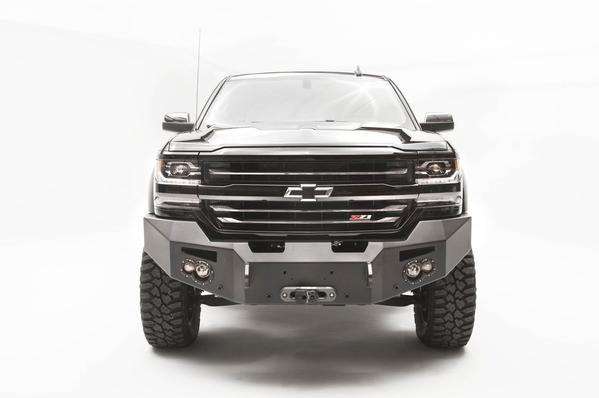 Fab Fours CS16 - F3851 - 1 Chevy Silverado 1500 2016 - 2018 Premium Front Bumper Winch Ready No Guard - Rugged Truck Gear