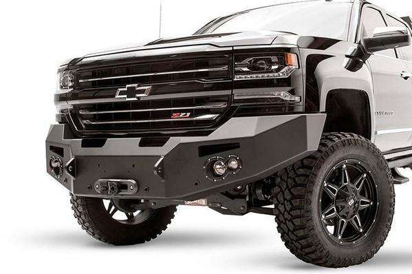 Fab Fours CS16 - F3851 - 1 Chevy Silverado 1500 2016 - 2018 Premium Front Bumper Winch Ready No Guard - Rugged Truck Gear