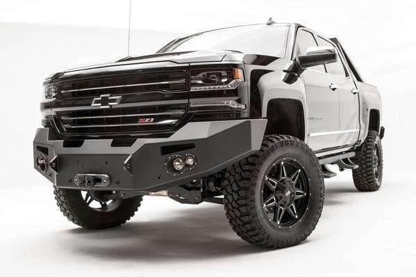 Fab Fours CS16 - F3851 - 1 Chevy Silverado 1500 2016 - 2018 Premium Front Bumper Winch Ready No Guard - Rugged Truck Gear