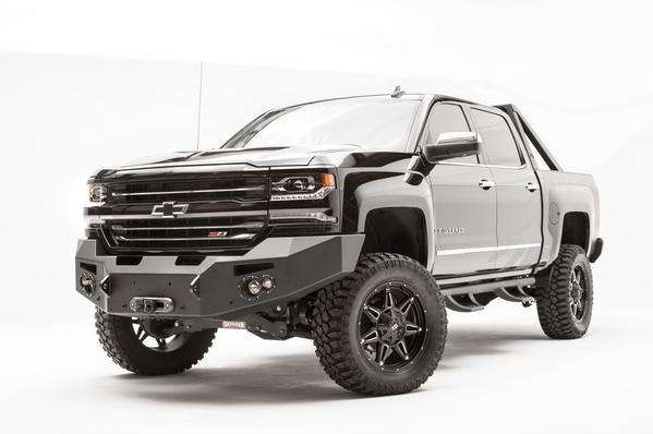Fab Fours CS16 - F3851 - 1 Chevy Silverado 1500 2016 - 2018 Premium Front Bumper Winch Ready No Guard - Rugged Truck Gear