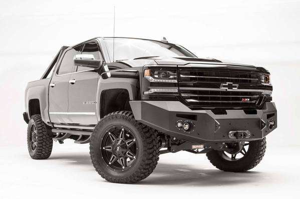Fab Fours CS16 - F3851 - 1 Chevy Silverado 1500 2016 - 2018 Premium Front Bumper Winch Ready No Guard - Rugged Truck Gear