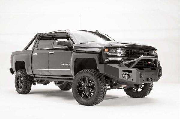 Fab Fours CS16 - F3852 - 1 Chevy Silverado 1500 2016 - 2018 Premium Front Bumper Winch Ready Pre - Runner Guard - Rugged Truck Gear
