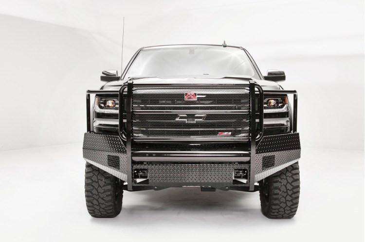 Fab Fours CS16-K3860-1 Chevy Silverado 1500 2016-2018 Black Steel Front Bumper Full Guard-BumperStock