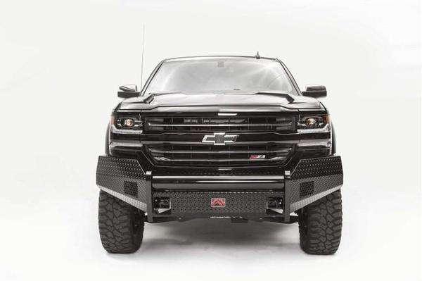 Fab Fours CS16 - K3861 - 1 Chevy Silverado 1500 2016 - 2018 Black Steel Front Bumper No Guard - Rugged Truck Gear