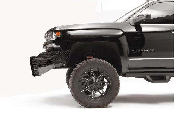 Fab Fours CS16 - K3861 - 1 Chevy Silverado 1500 2016 - 2018 Black Steel Front Bumper No Guard - Rugged Truck Gear