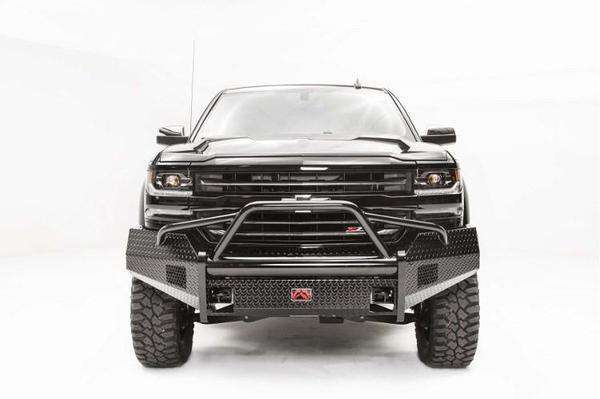 Fab Fours CS16 - K3862 - 1 Chevy Silverado 1500 2016 - 2018 Black Steel Front Bumper Pre - Runner Guard - Rugged Truck Gear