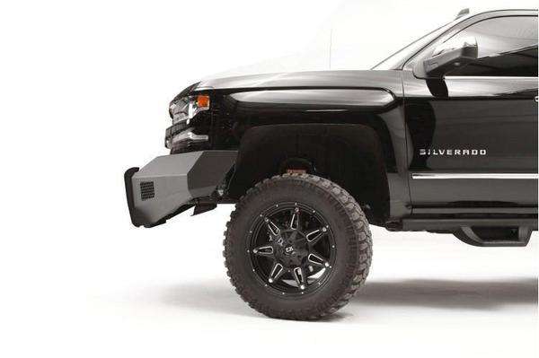 Fab Fours CS16 - R3861 - 1 Chevy Silverado 1500 2016 - 2018 Black Steel Elite Front Bumper No Guard - Rugged Truck Gear