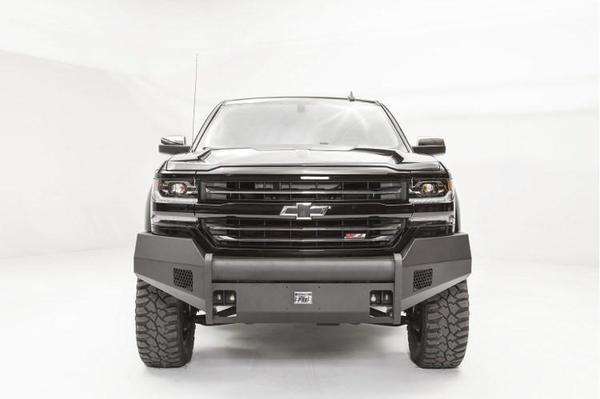 Fab Fours CS16 - R3861 - 1 Chevy Silverado 1500 2016 - 2018 Black Steel Elite Front Bumper No Guard - Rugged Truck Gear