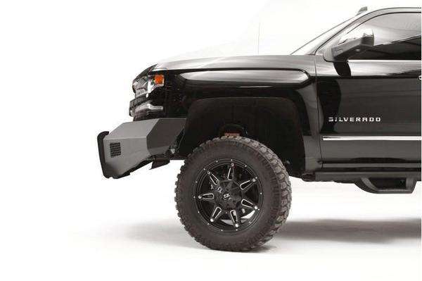 Fab Fours CS16-R3861-1 Chevy Silverado 1500 2016-2018 Black Steel Elite Front Bumper No Guard-BumperStock