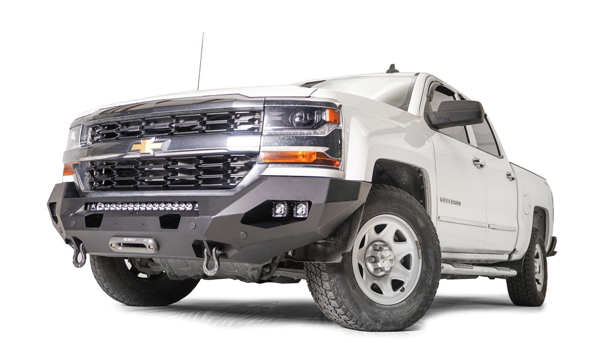 Fab Fours CS16 - X4851 - 1 Chevy Silverado 1500 2016 - 2018 Matrix Front Bumper Winch Ready No Guard - Rugged Truck Gear