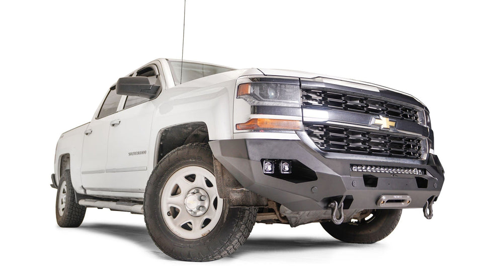 Fab Fours CS16 - X4851 - 1 Chevy Silverado 1500 2016 - 2018 Matrix Front Bumper Winch Ready No Guard - Rugged Truck Gear