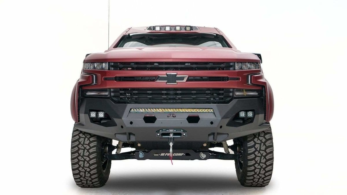 Fab Fours CS19 - X4051 - 1 Chevy Silverado 1500 2019 - 2021 Matrix Front Bumper Winch Ready No Guard - Rugged Truck Gear