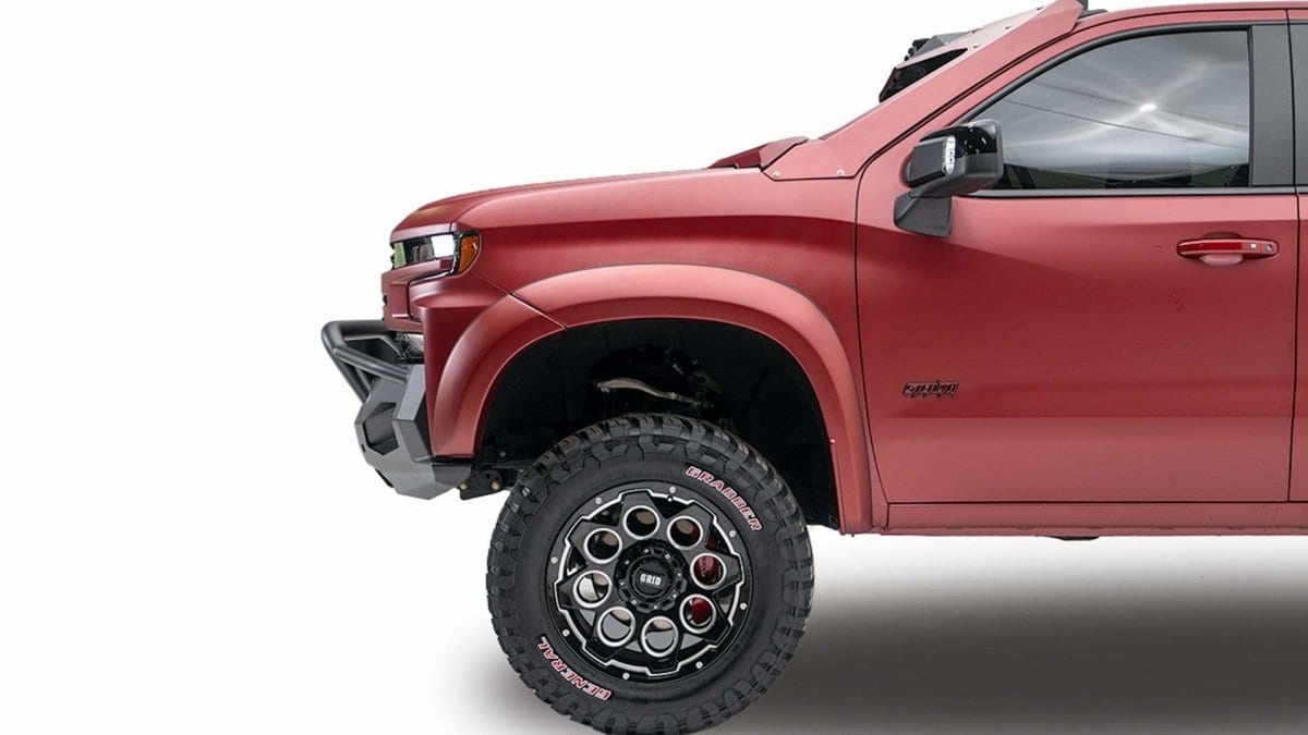 Fab Fours CS19 - X4052 - 1 Chevy Silverado 1500 2019 - 2021 Matrix Front Bumper Winch Ready Pre - Runner Guard - Rugged Truck Gear