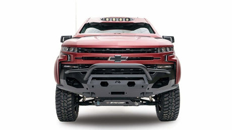 Fab Fours CS19-X4052-1 Chevy Silverado 1500 2019-2021 Matrix Front Bumper Winch Ready Pre-Runner Guard-BumperStock