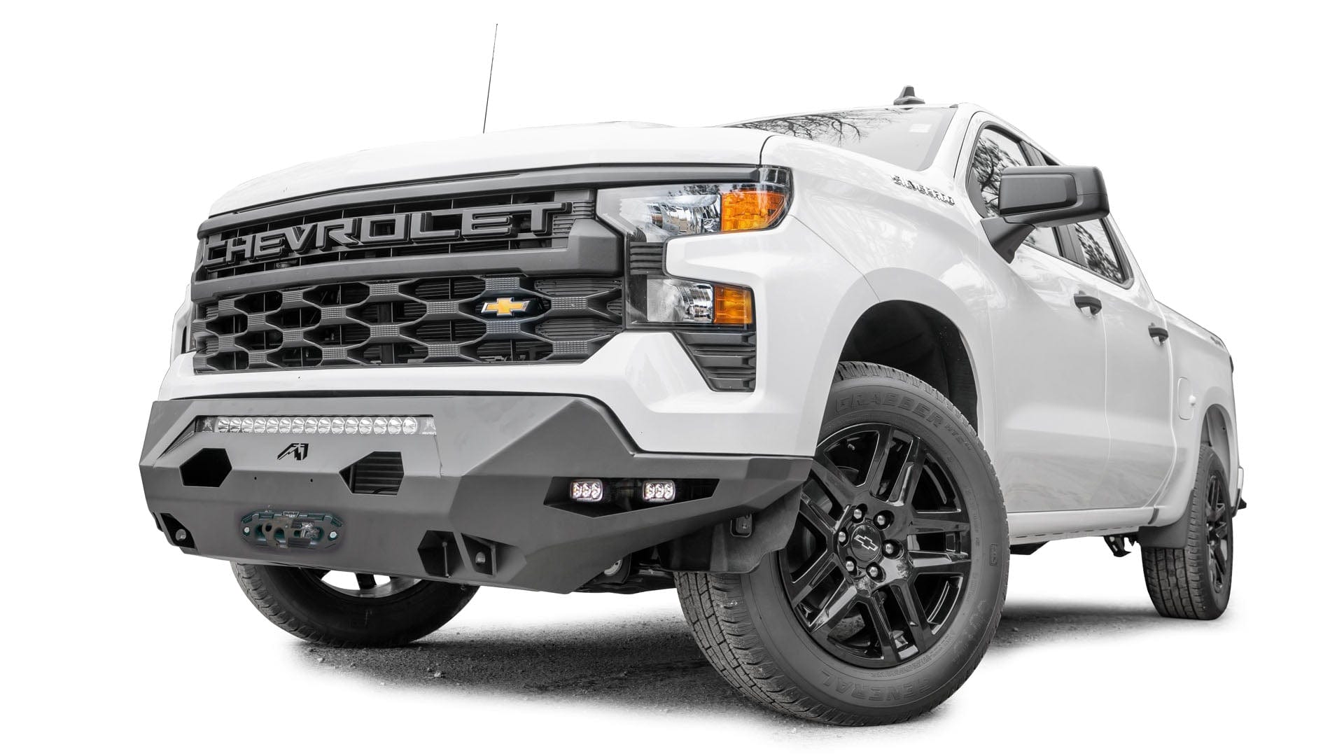 Fab Fours CS22 - X5661 - 1 Chevy Silverado 1500 2022.5 - 2024 Matrix Front Bumper Winch Ready No Guard - Rugged Truck Gear