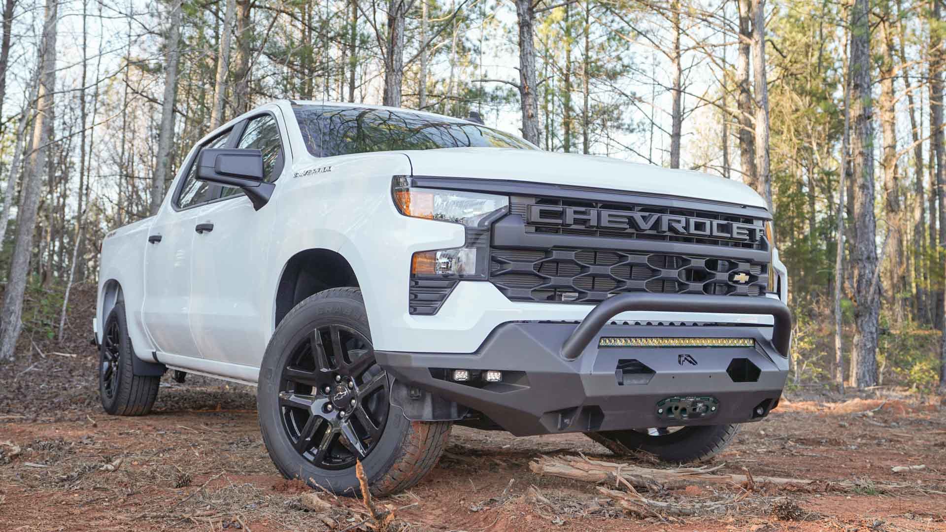 Fab Fours CS22 - X5662 - 1 Chevy Silverado 1500 2022.5 - 2024 Matrix Front Bumper Winch Ready Pre - Runner Guard - Rugged Truck Gear