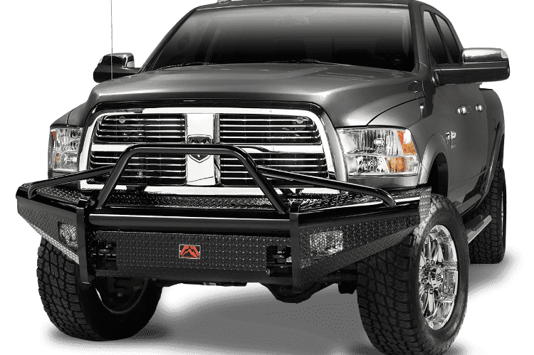 Fab Fours DR03-S1062-1 Dodge Ram 2500/3500/4500/5500 HD 2003-2005 Black Steel Front Bumper Pre-Runner Guard-BumperStock