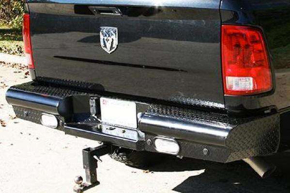 Fab Fours DR03 - T1050 - 1 Dodge Ram 2500/3500 HD 2003 - 2009 Black Steel Rear Bumper - Rugged Truck Gear