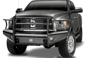 Fab Fours DR06 - Q1160 - 1 Dodge Ram 2500/3500 HD 2006 - 2009 Black Steel Elite Front Bumper Full Guard - Rugged Truck Gear