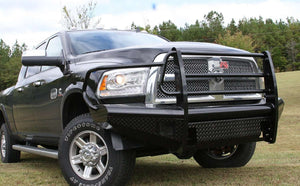 Fab Fours DR06-S1160-1 Dodge Ram 2500/3500/4500/5500 HD 2006-2009 Black Steel Front Bumper Full Guard-BumperStock