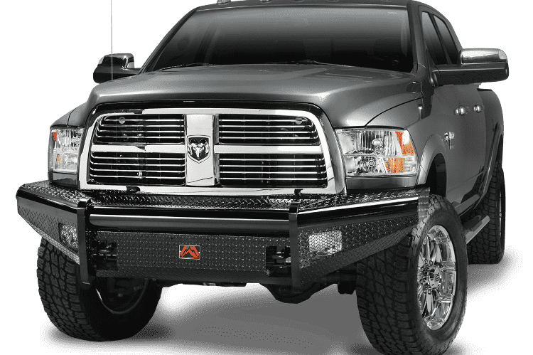 Fab Fours DR06-S1161-1 Dodge Ram 2500/3500/4500/5500 HD 2006-2009 Black Steel Front Bumper No Guard-BumperStock