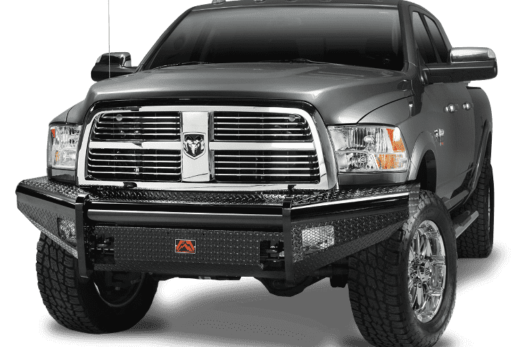 Fab Fours DR06 - S1161 - 1 Dodge Ram 2500/3500 HD 2006 - 2009 Black Steel Front Bumper No Guard - Rugged Truck Gear