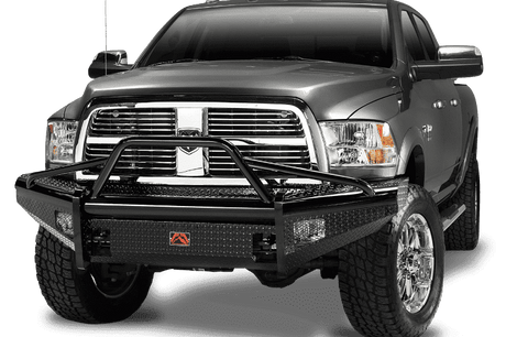 Fab Fours DR06-S1162-1 Dodge Ram 2500/3500/4500/5500 HD 2006-2009 Black Steel Front Bumper Pre-Runner Guard-BumperStock